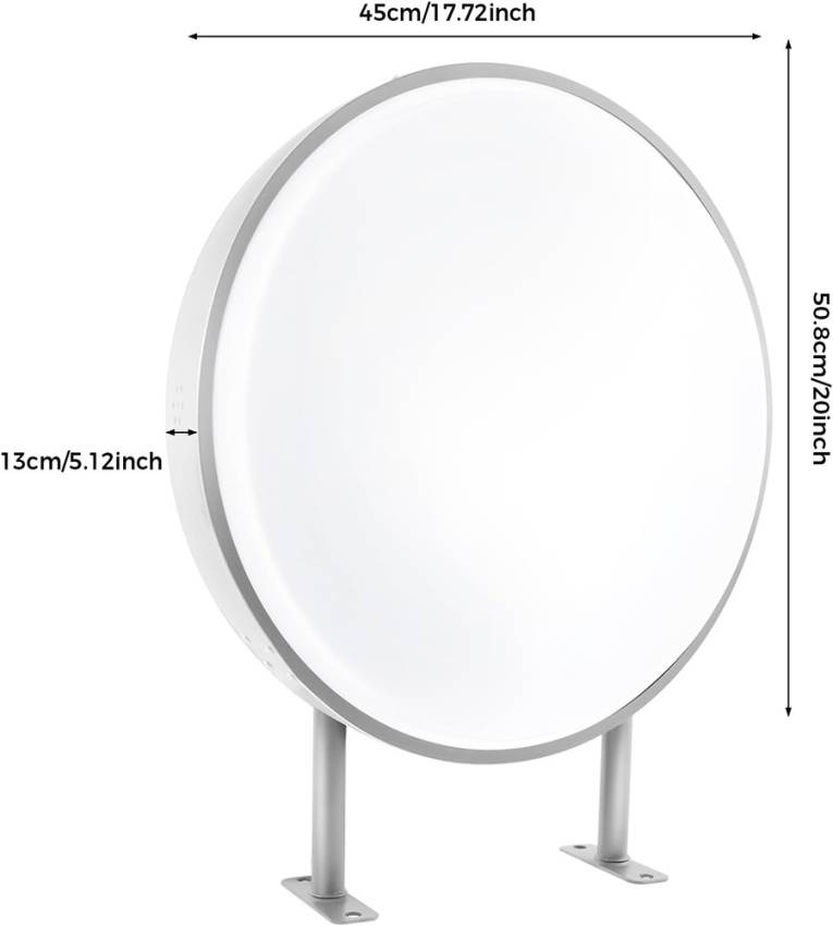 Enseigne rond publicitaire 50*50cm lumineuse
